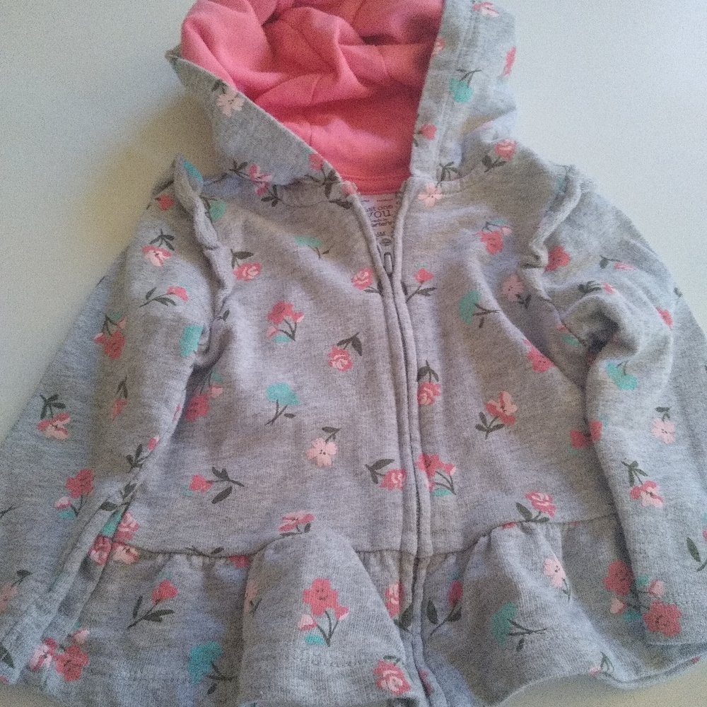 Carter's infant girl's hooded sweatshirt